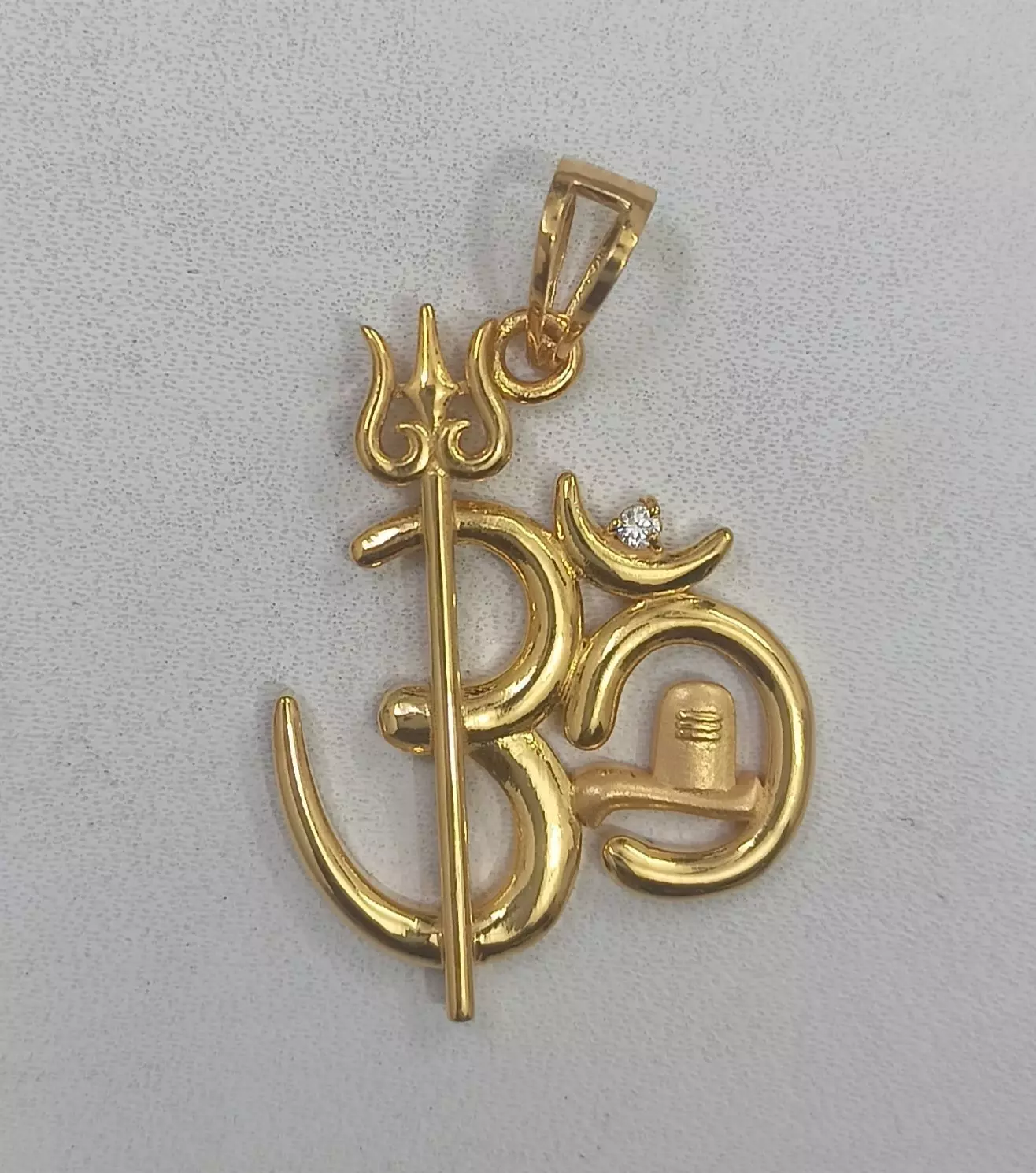 OM TRISHUL PENDANT 3D print model_0