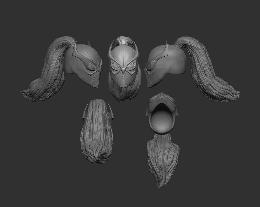 Batgirl Talon Suit Headsculpt for Action Figures 3D print model_1