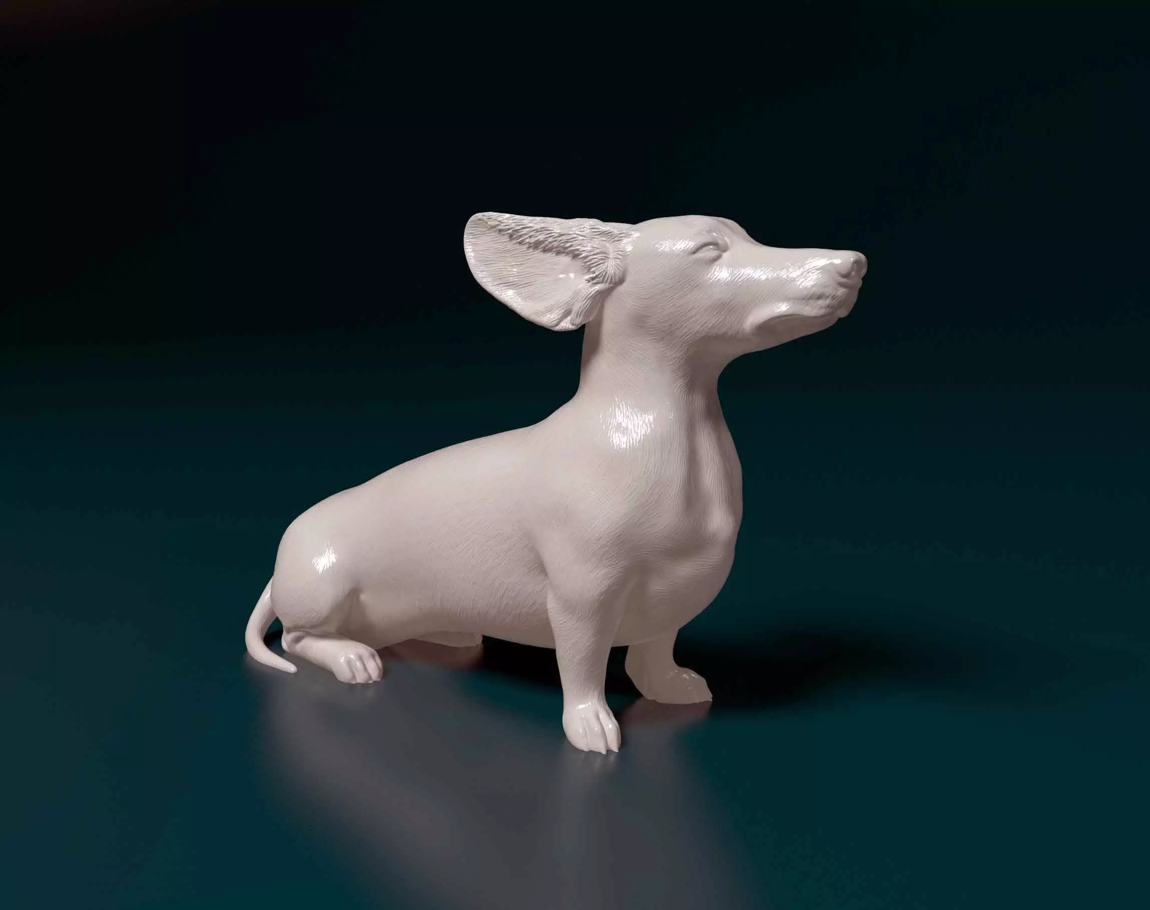 Dachshund through the wind 3D print model_0