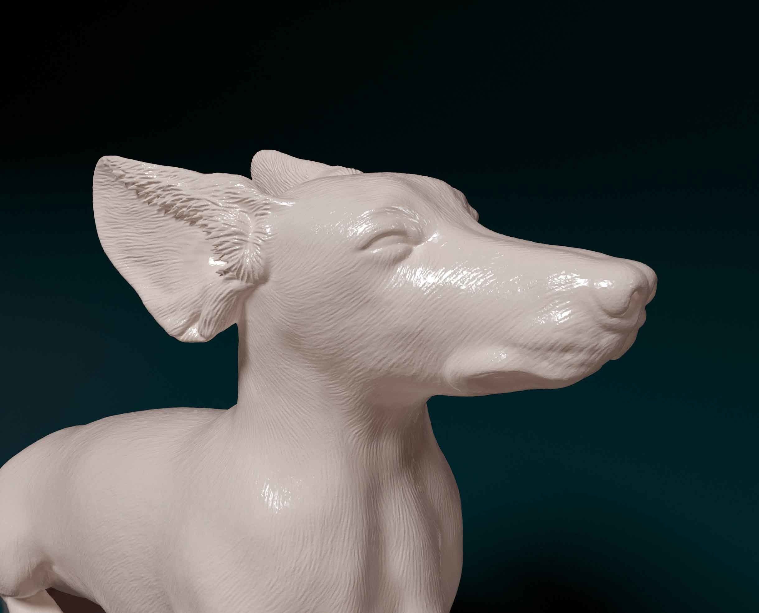 Dachshund through the wind 3D print model_2