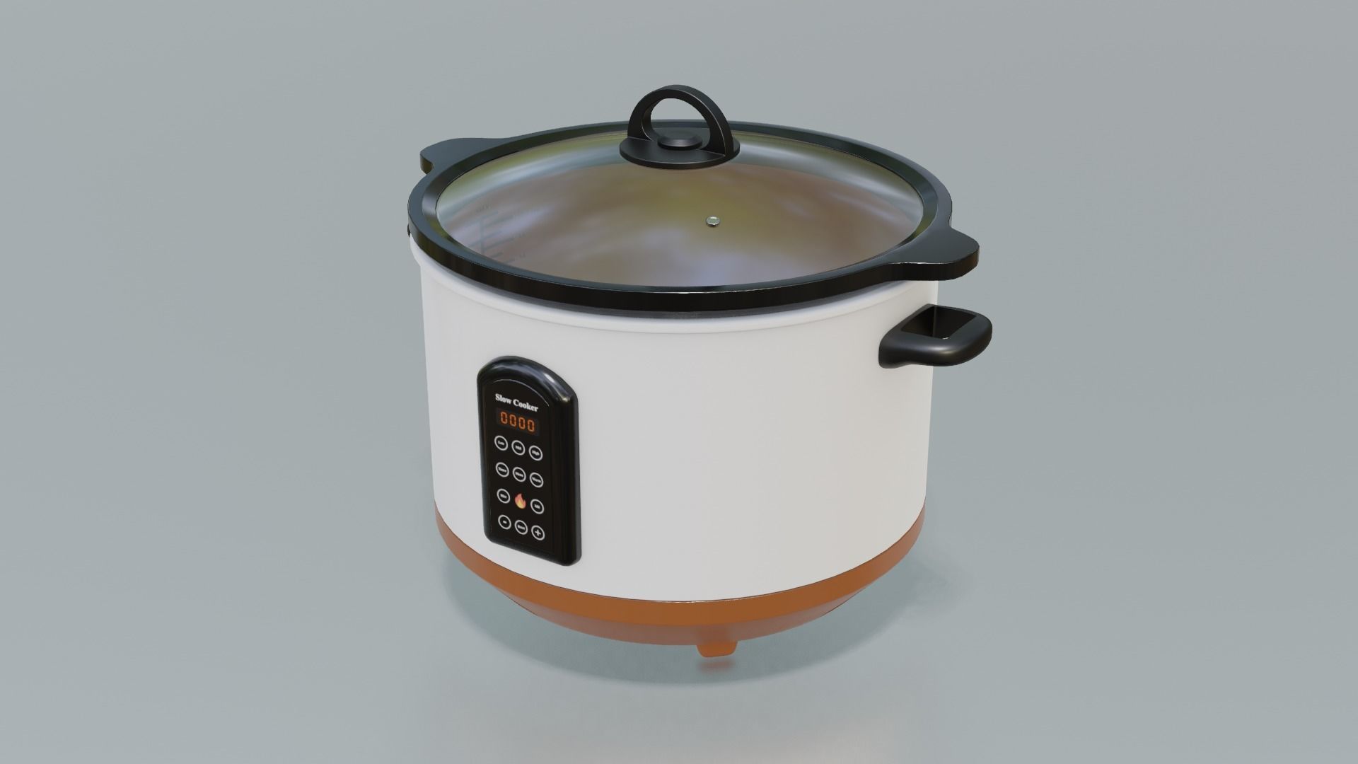 Slow Cooker Low-poly 3D model_1