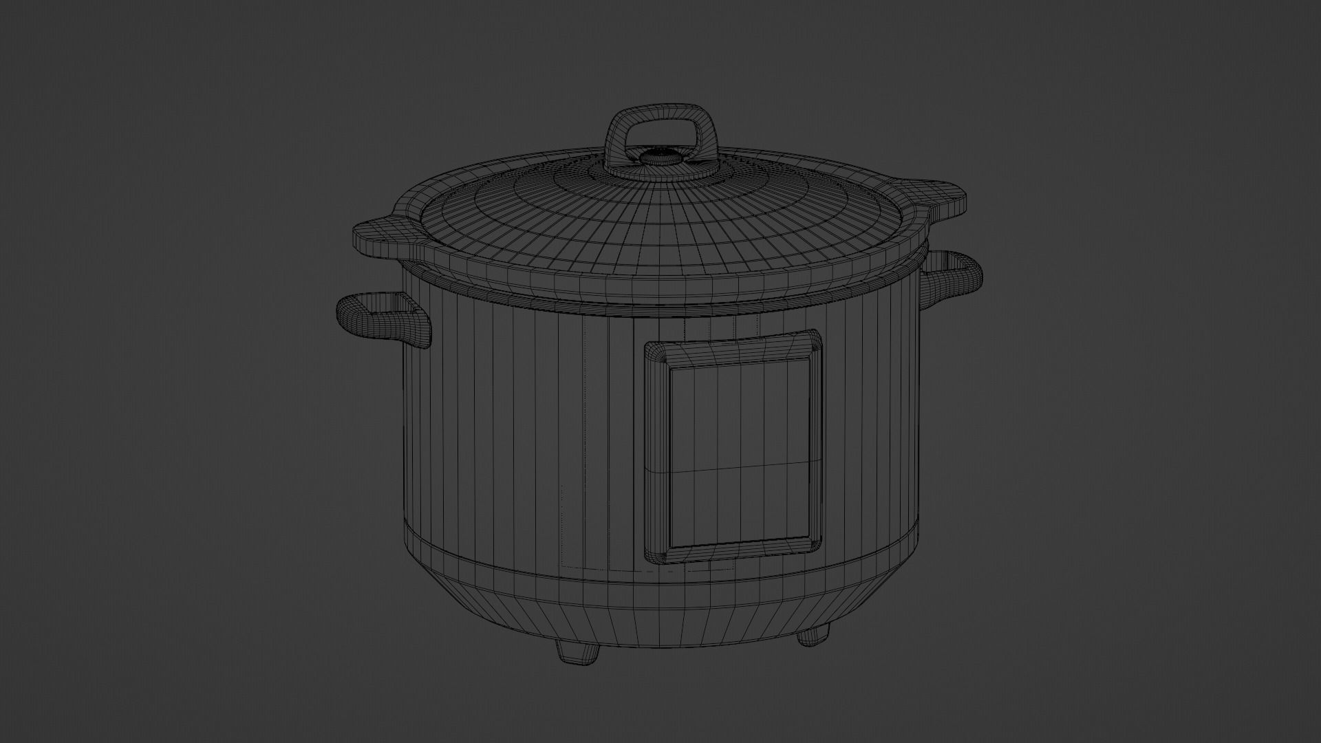 Slow Cooker Low-poly 3D model_7