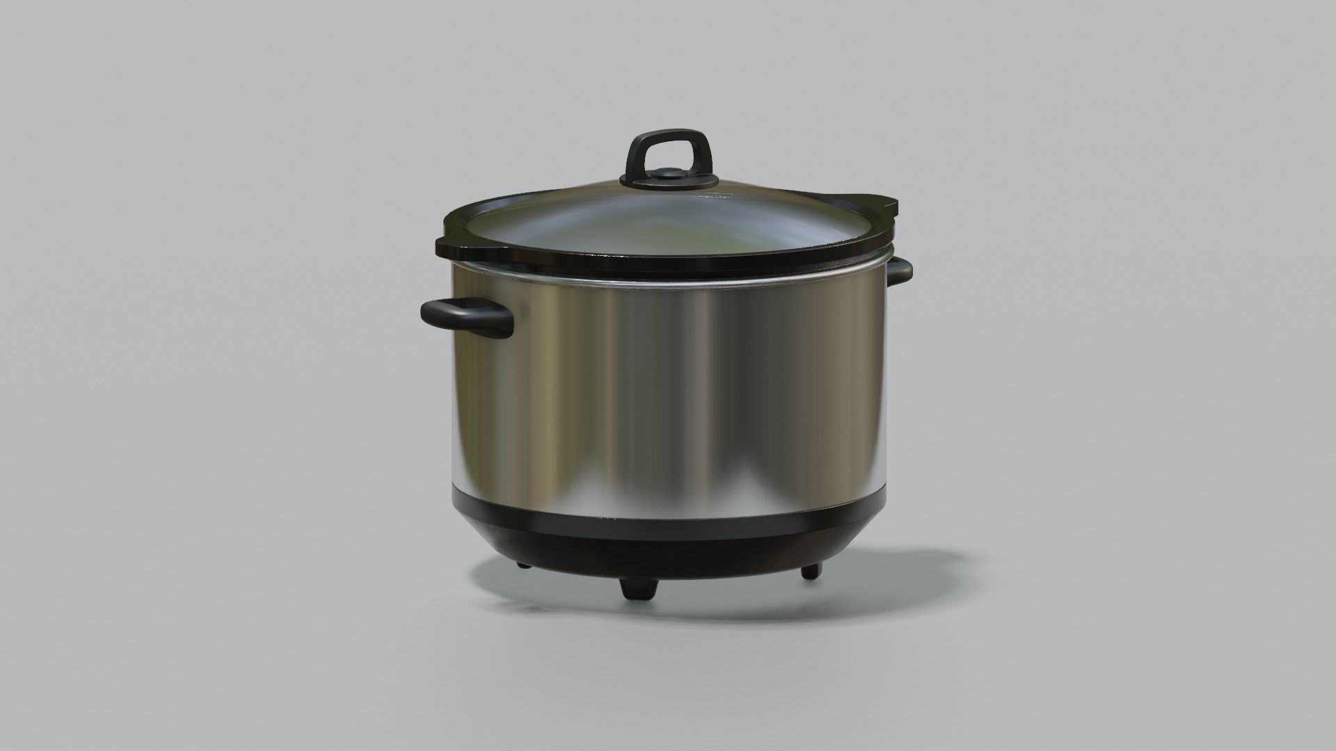 Slow Cooker Low-poly 3D model_2