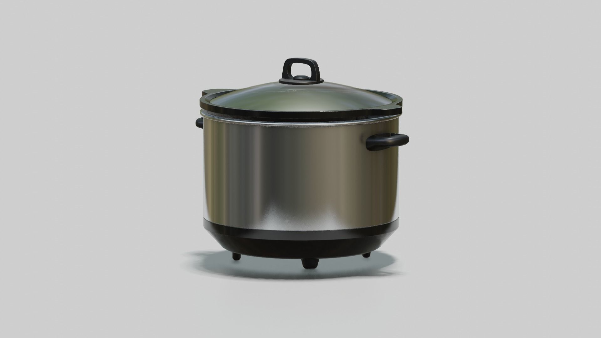 Slow Cooker Low-poly 3D model_3