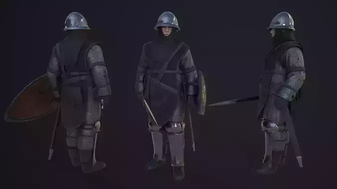 TAB Medieval Knight - 9 Low-poly 3D model