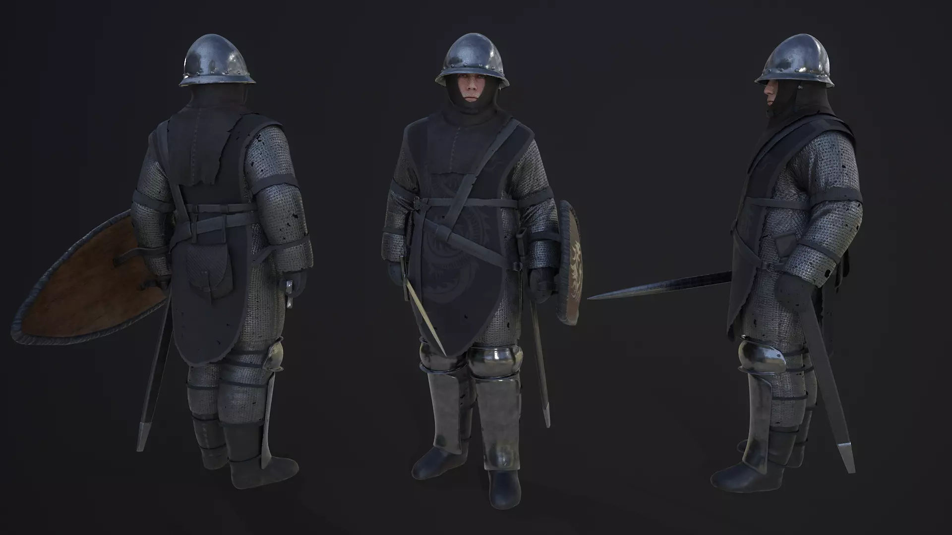 TAB Medieval Knight - 9 Low-poly 3D model