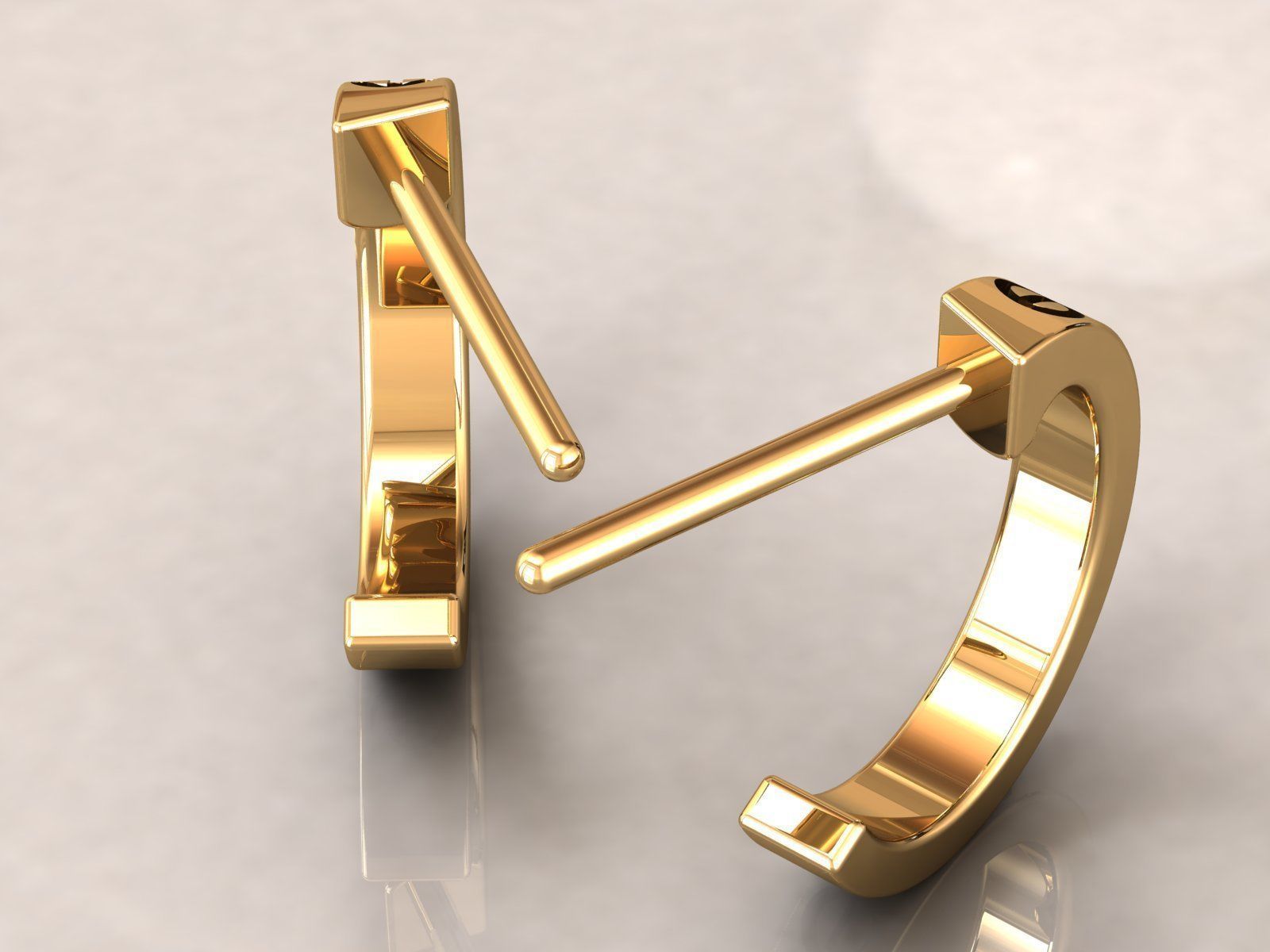 Love Small C Earrings 3D print model_4