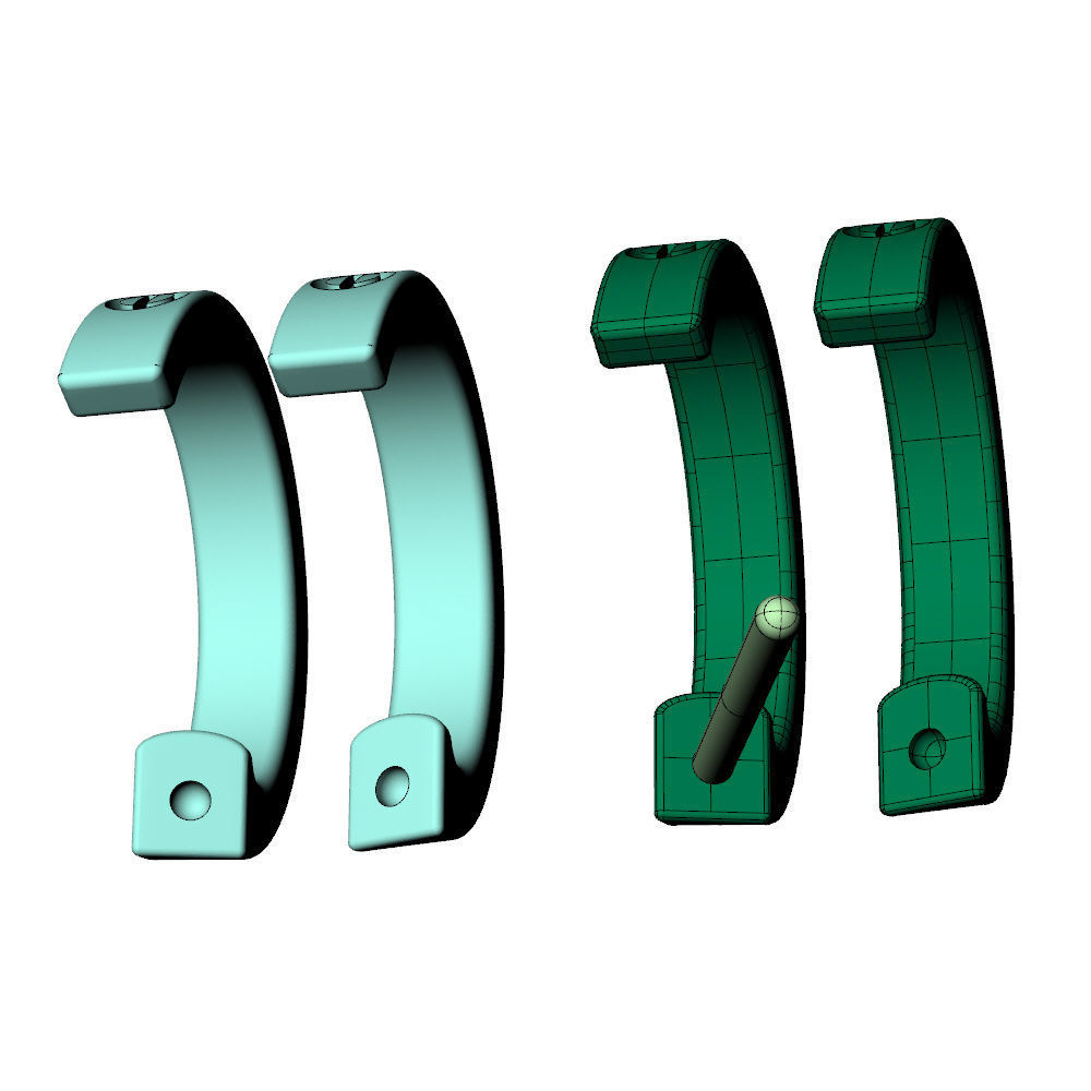 Love Small C Earrings 3D print model_12