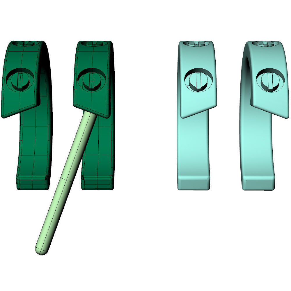 Love Small C Earrings 3D print model_10