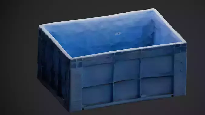 Old Plastic Crate 3D Model 3D scanned