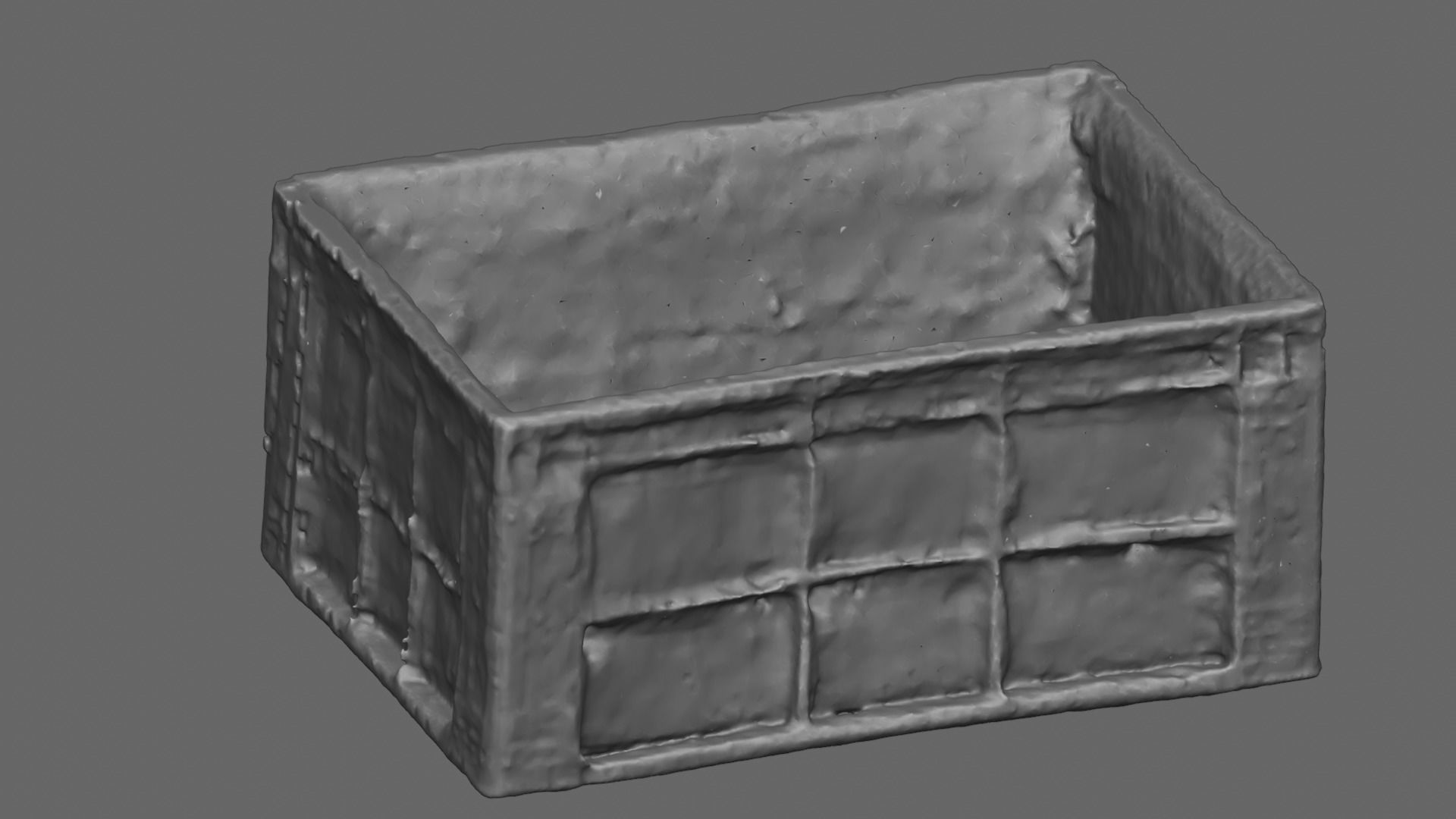 Old Plastic Crate 3D Model 3D scanned 3D model_2
