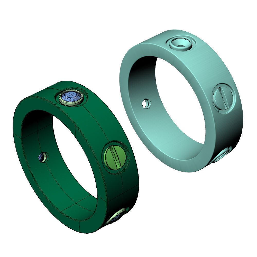Love Ring C 24pt 3D print model_10