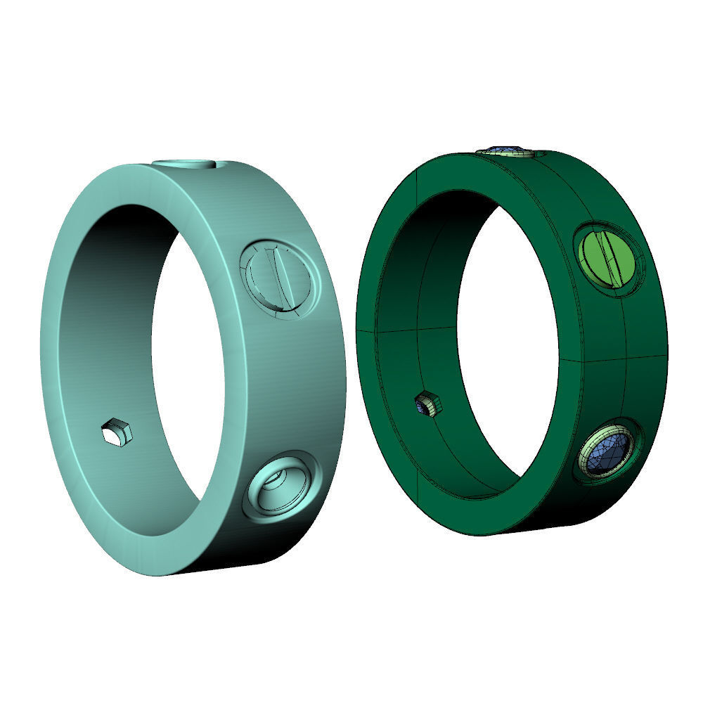 Love Ring C 24pt 3D print model_14