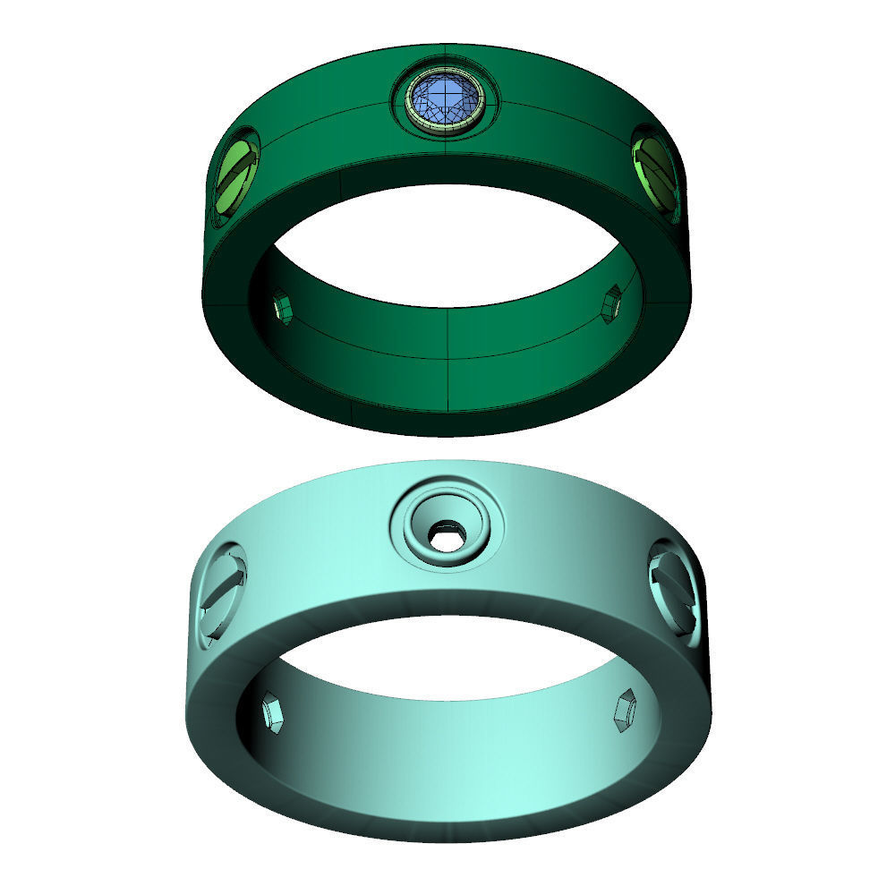 Love Ring C 24pt 3D print model_13