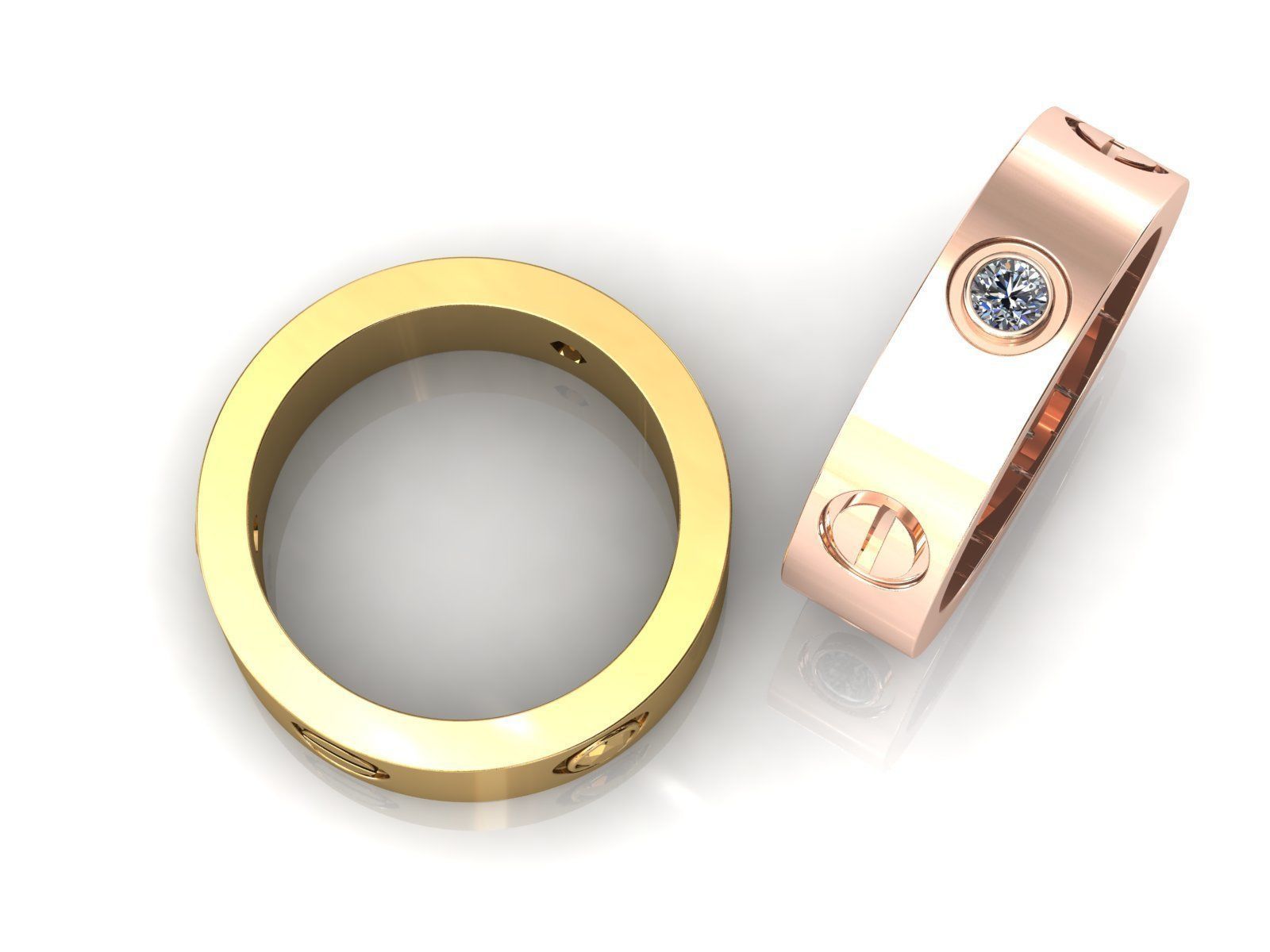 Love Ring C 24pt 3D print model_2