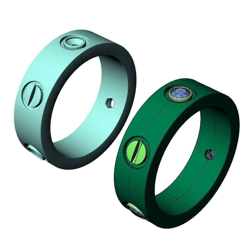 Love Ring C 24pt 3D print model_8