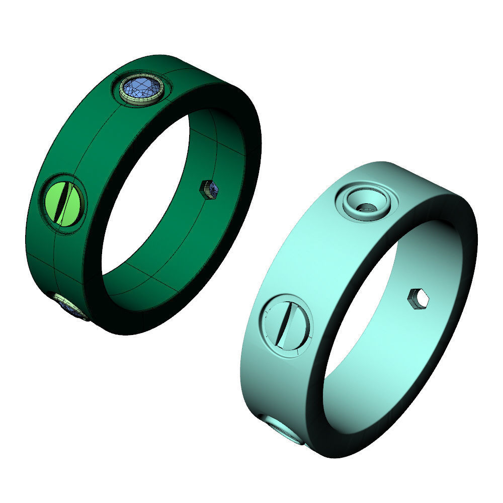 Love Ring C 24pt 3D print model_12