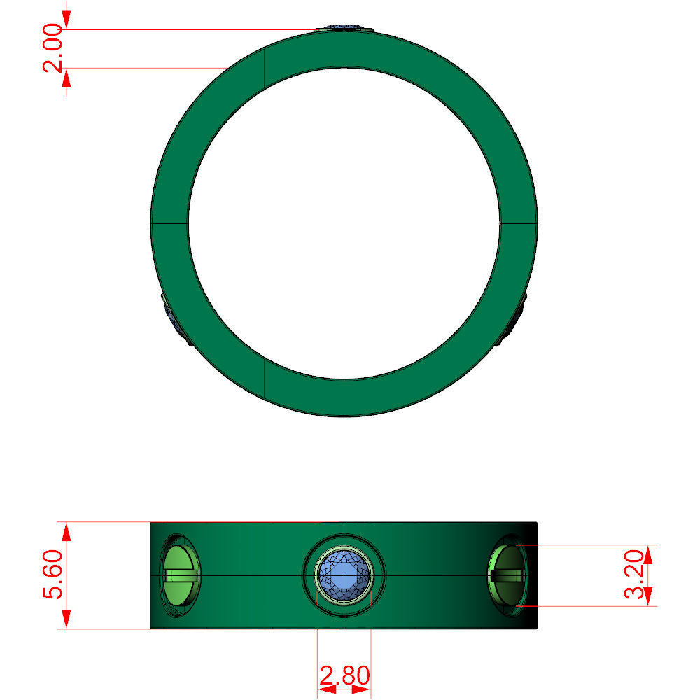 Love Ring C 24pt 3D print model_7