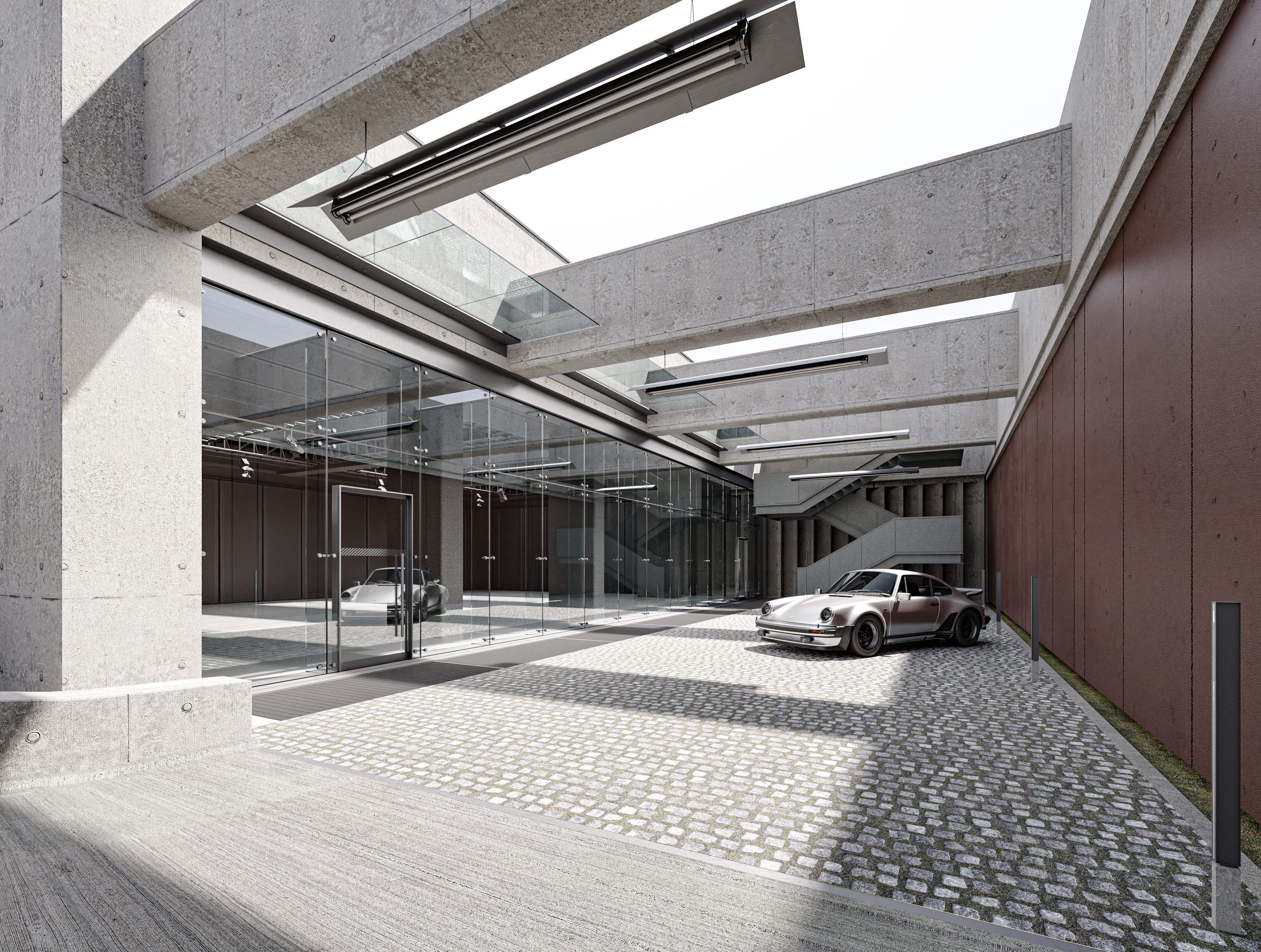 Multifunctional Loft Building 01 Low-poly 3D model_3