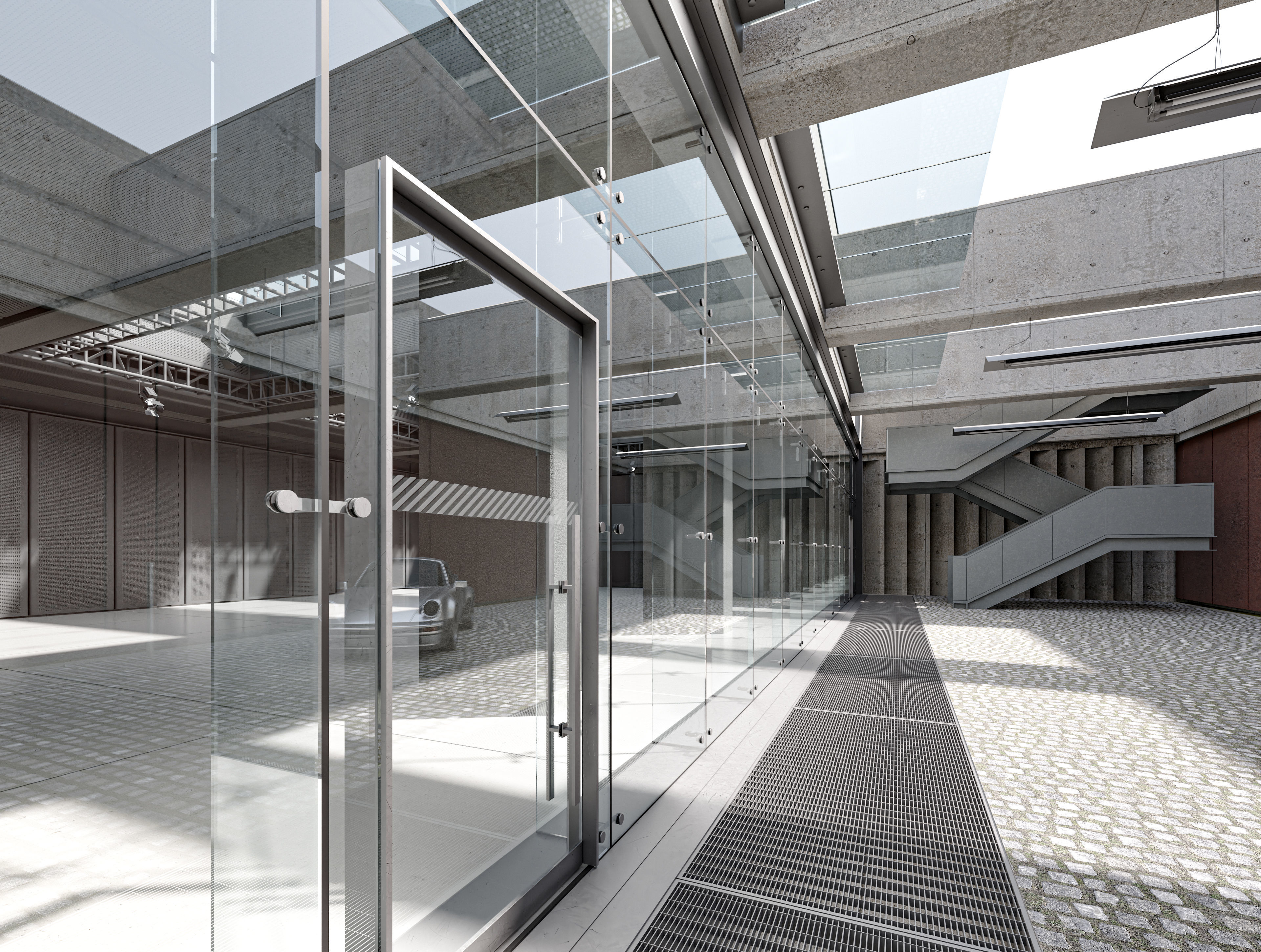 Multifunctional Loft Building 01 Low-poly 3D model_8