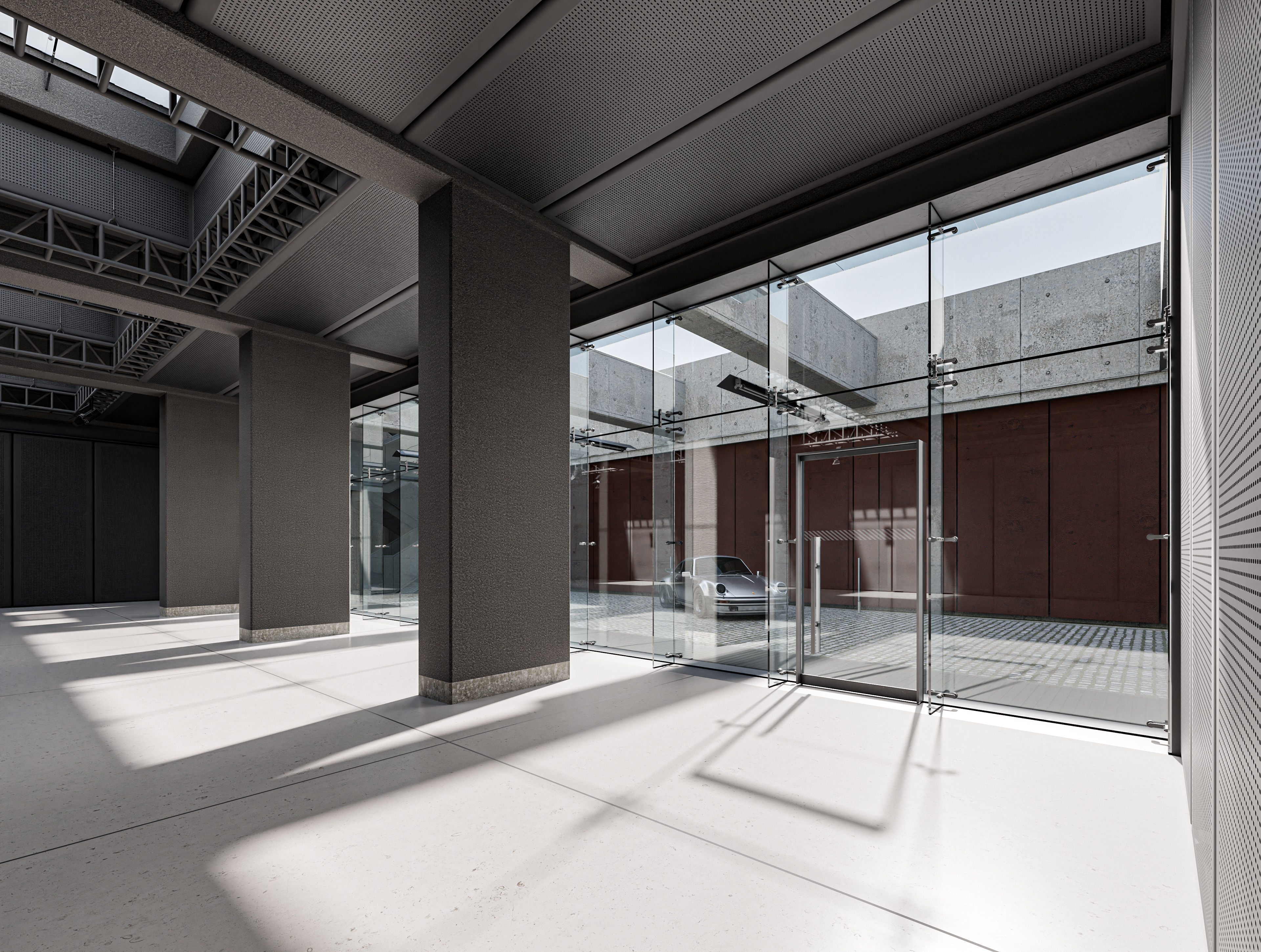 Multifunctional Loft Building 01 Low-poly 3D model_4