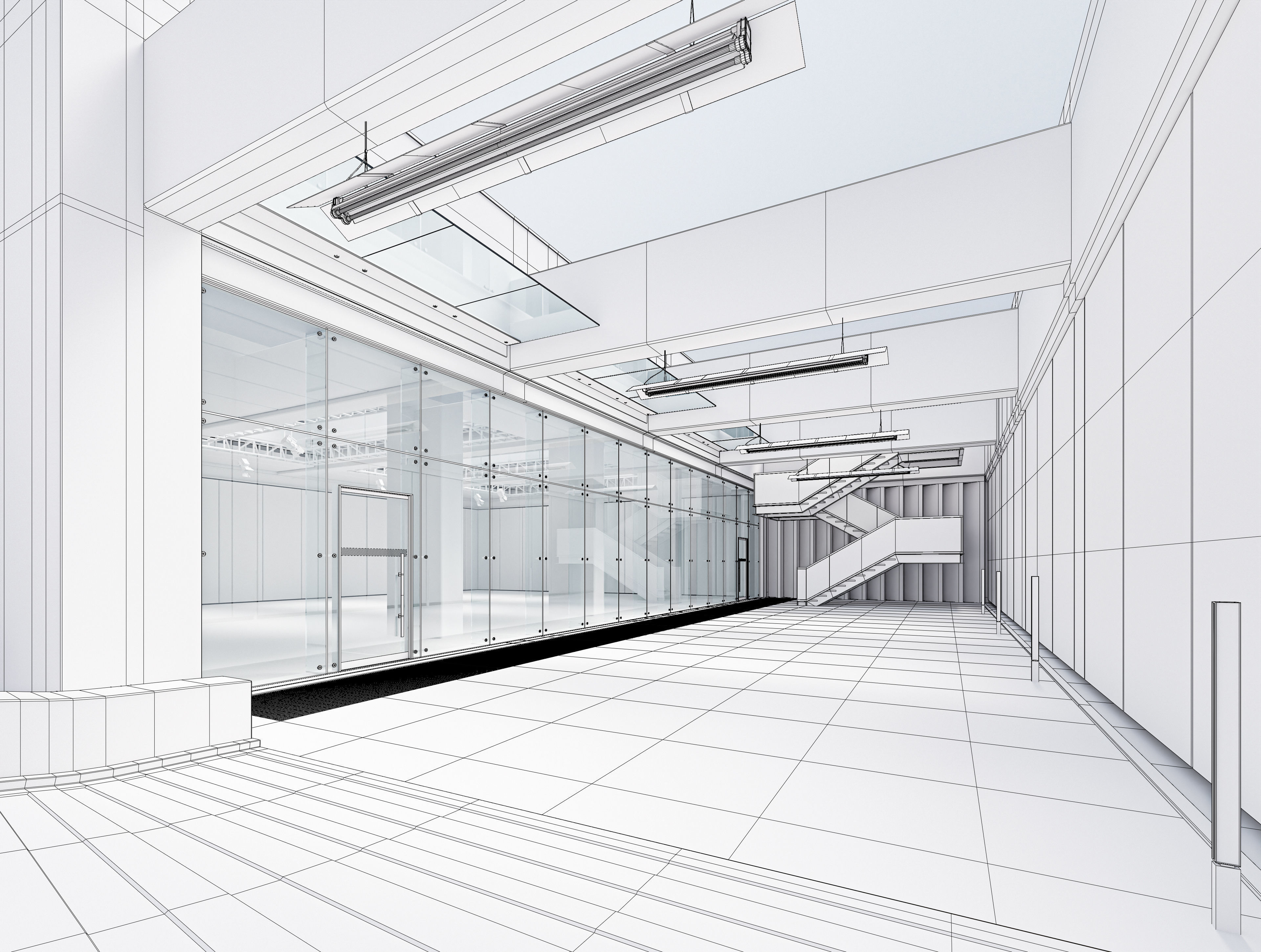 Multifunctional Loft Building 01 Low-poly 3D model_10