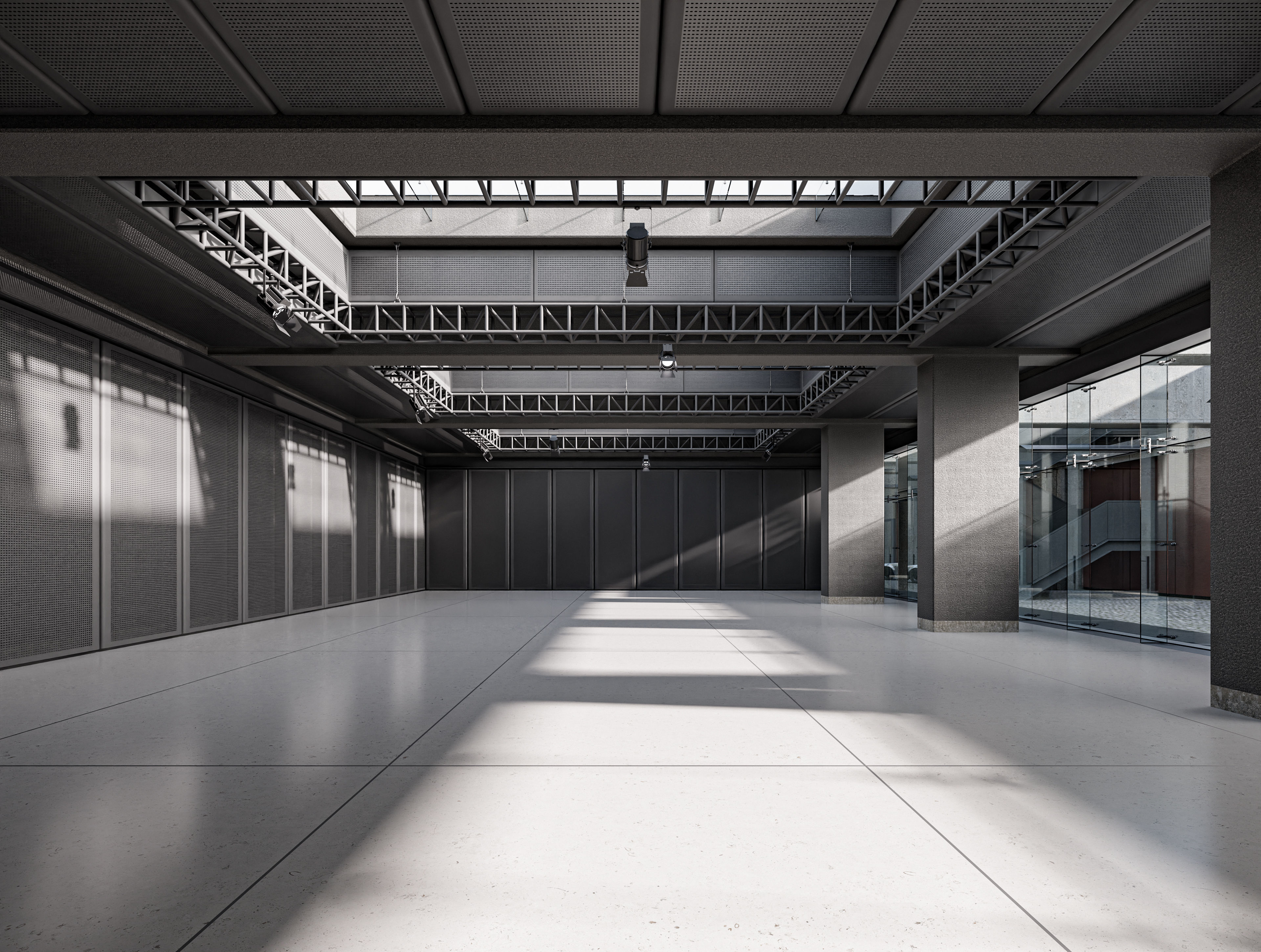 Multifunctional Loft Building 01 Low-poly 3D model_2