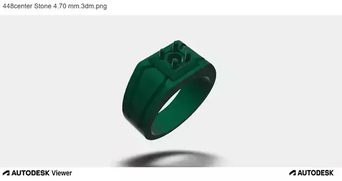 Men Ring With Round Cut Center Stone