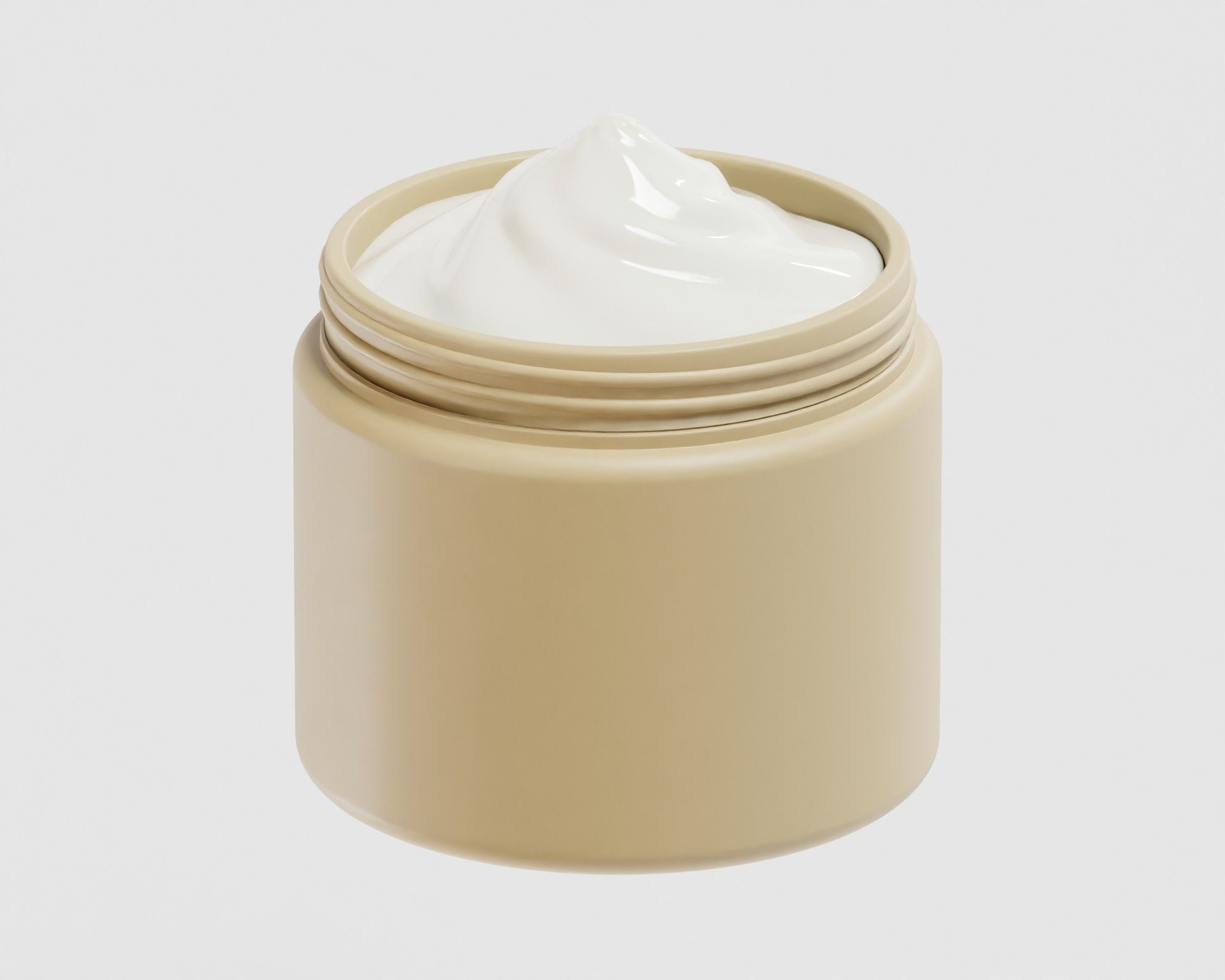 Cream jar 008 Low-poly 3D model_1