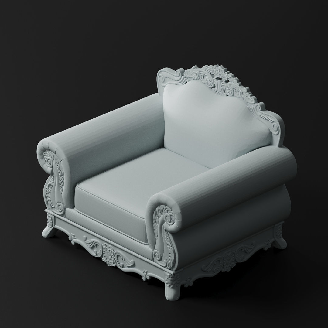 40 Different Chair and Armchair Diorama Collection Pack-Bundle 3D print model_48
