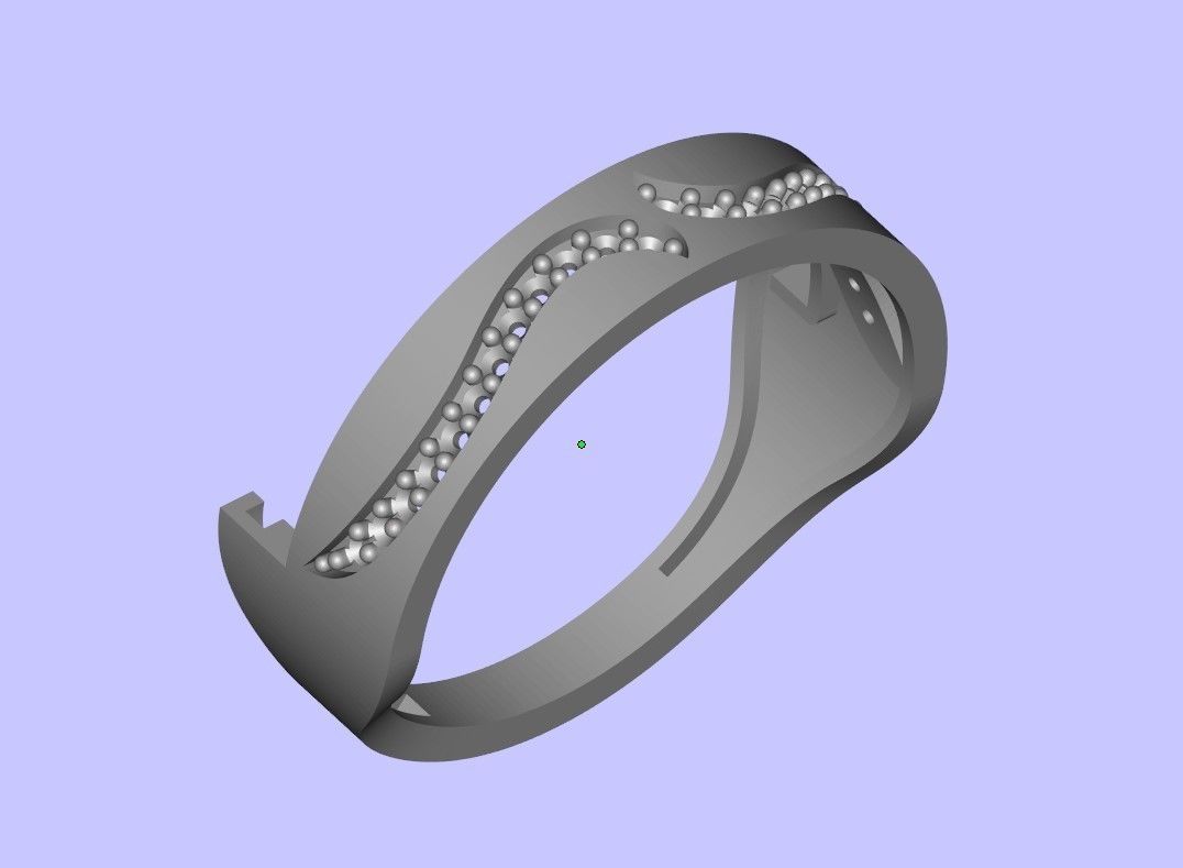 Womens Two piece solitaire ring 3D print model_1