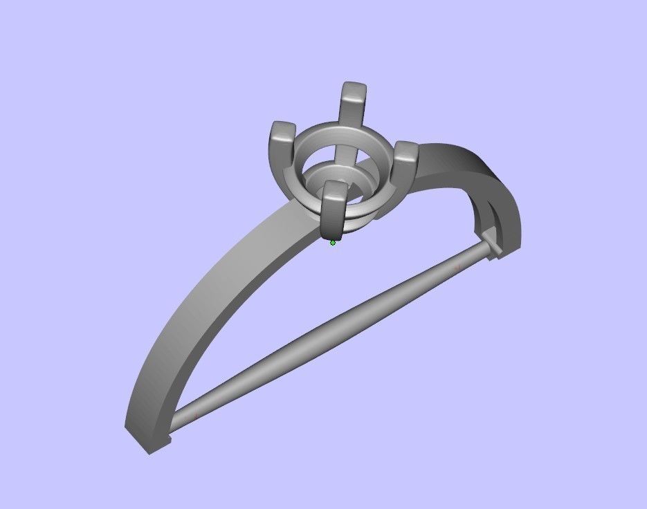 Womens Two piece solitaire ring 3D print model_2