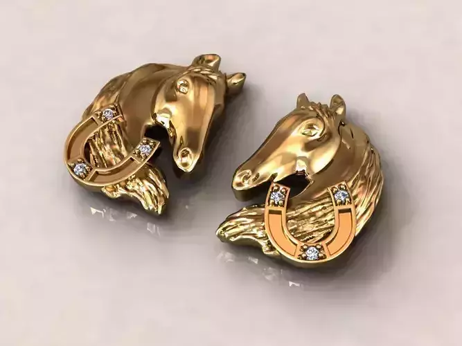 Horse pendant earring 29