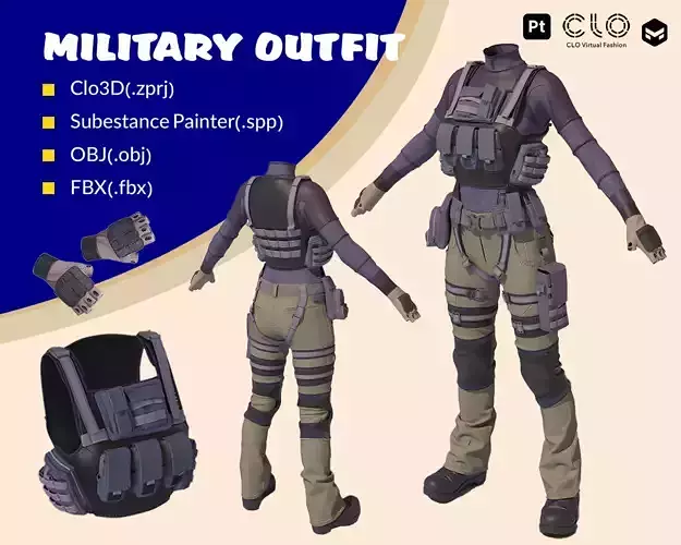 3D Military Outfit