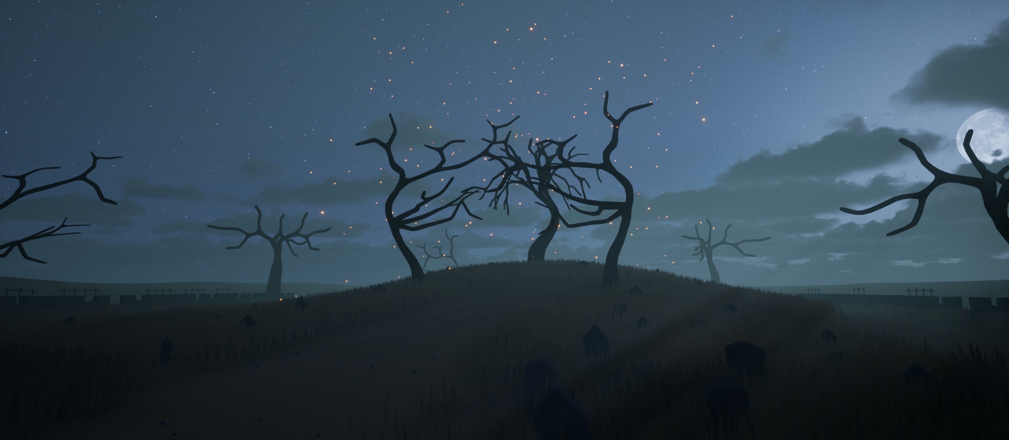 Stylized Graveyard Assets Low-poly 3D model_4