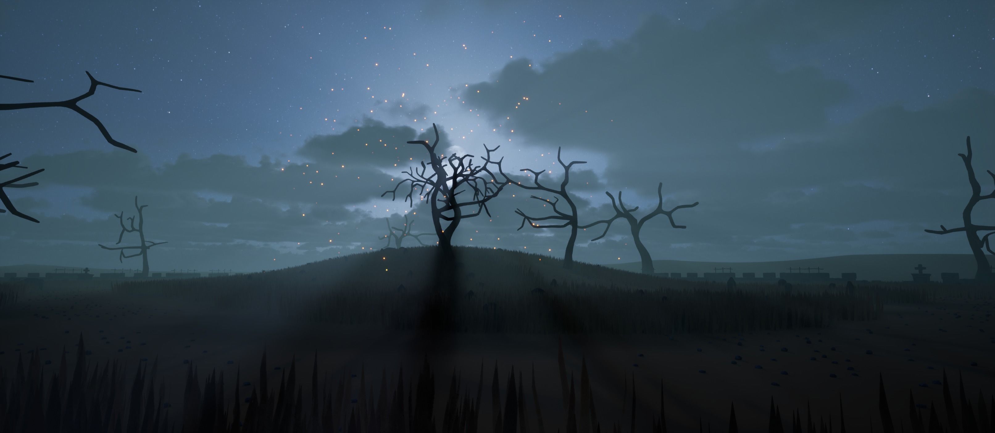 Stylized Graveyard Assets Low-poly 3D model_6