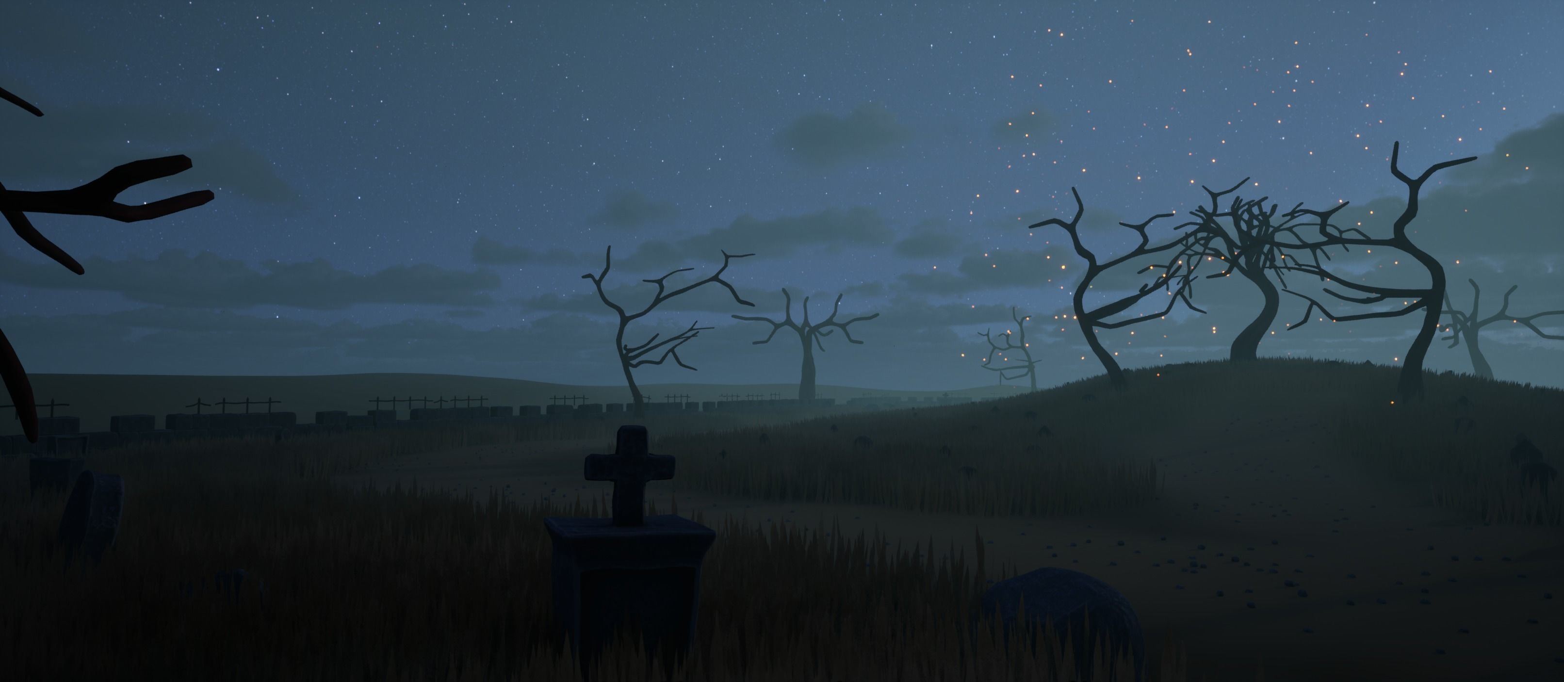 Stylized Graveyard Assets Low-poly 3D model_5