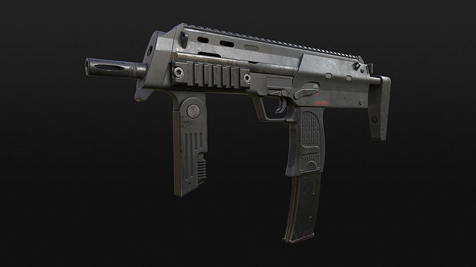 MP7 PBR Game-Ready Low-poly 3D model