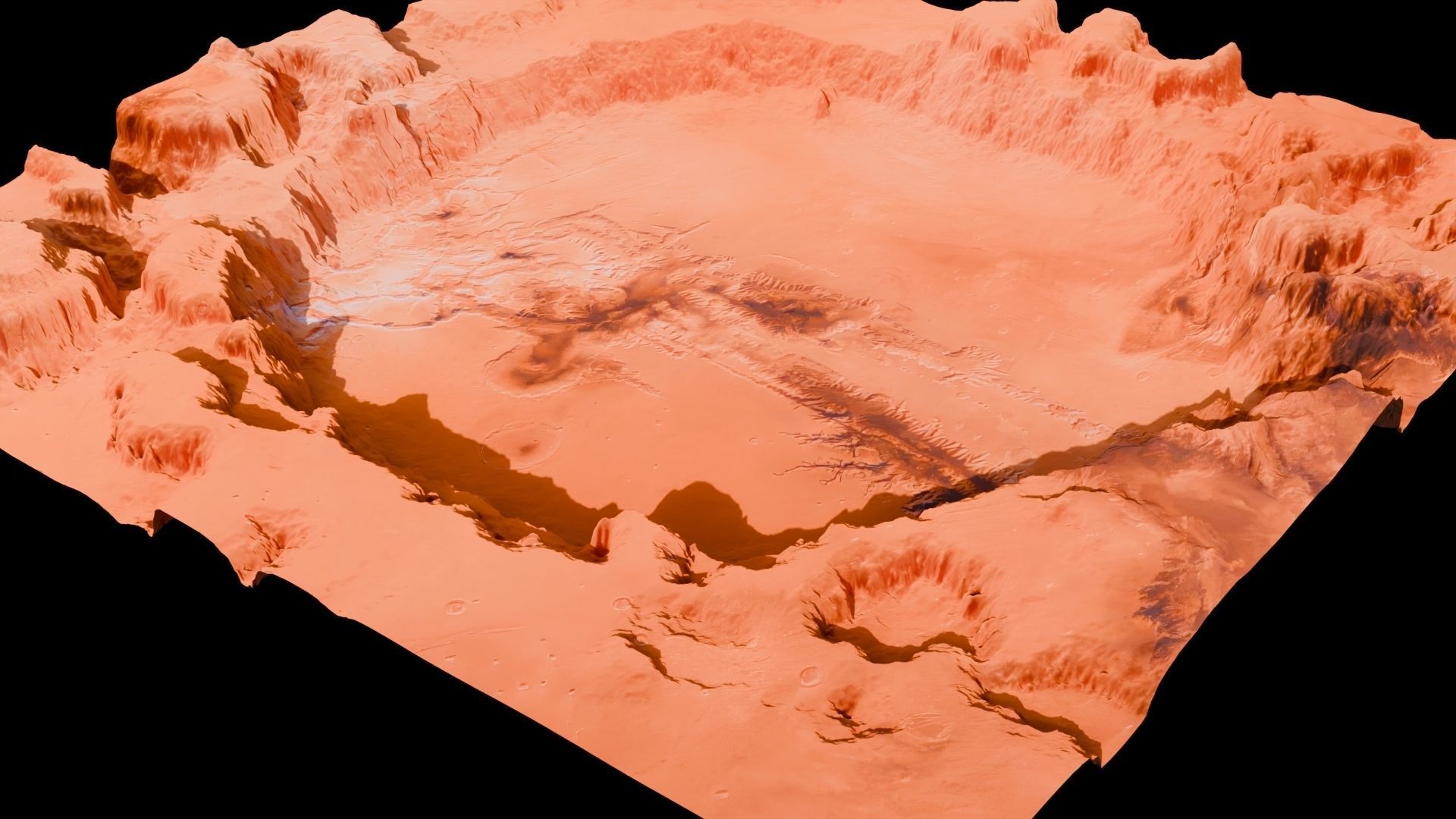Landscape Crater 3D model Low-poly 3D model_10