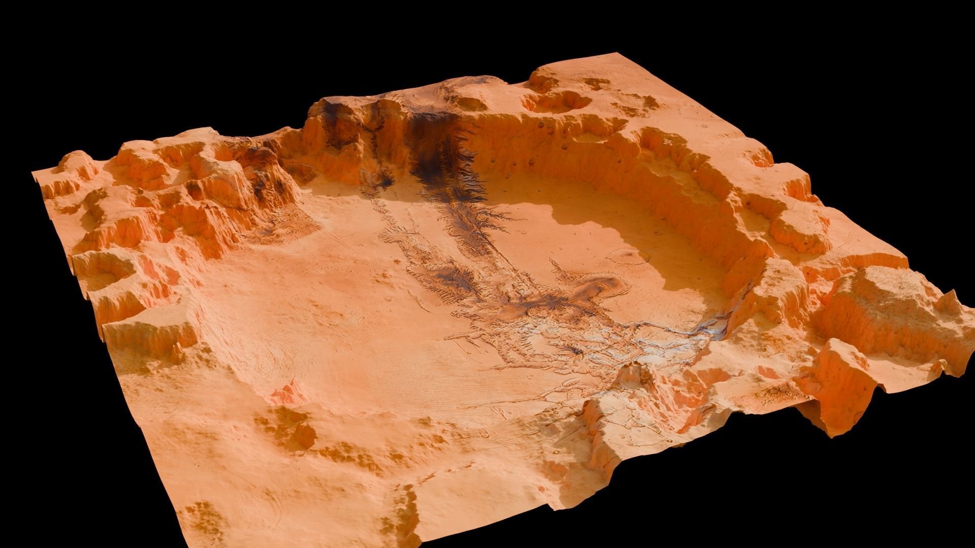 Landscape Crater 3D model Low-poly 3D model_15