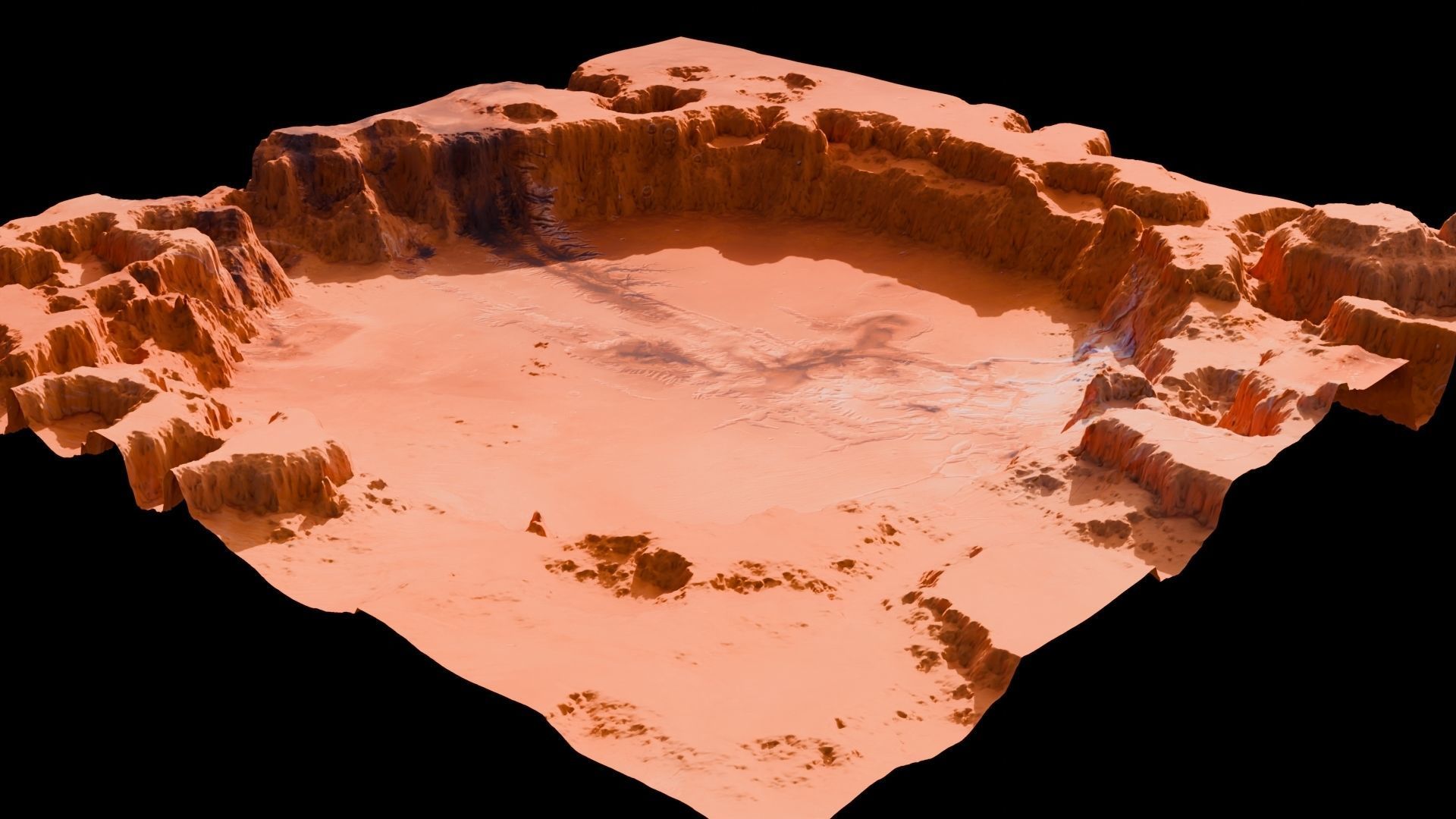 Landscape Crater 3D model Low-poly 3D model_20
