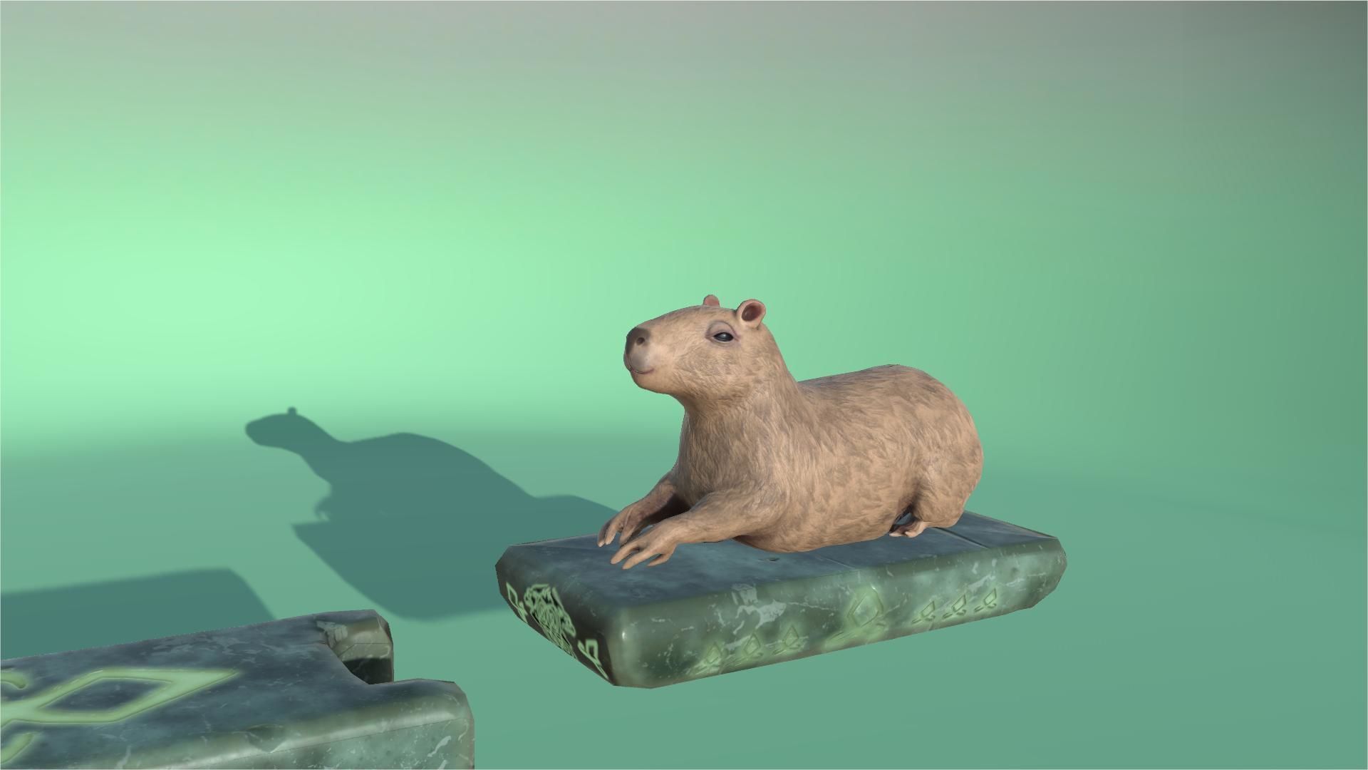 Capybara model for the game Low poly and High poly Low-poly 3D model_4