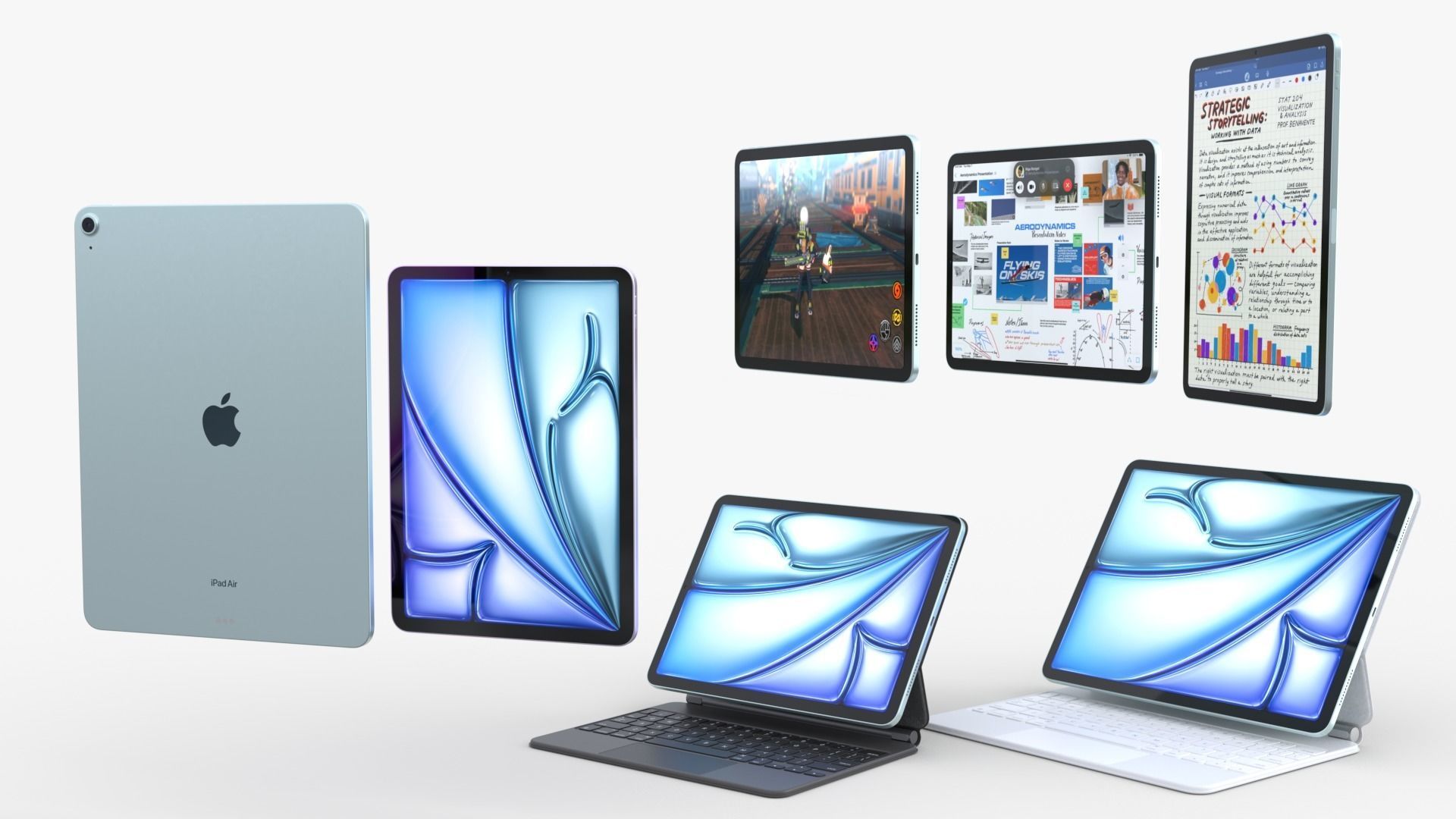 Apple iPad Air 2024 full Collection  3D model_3