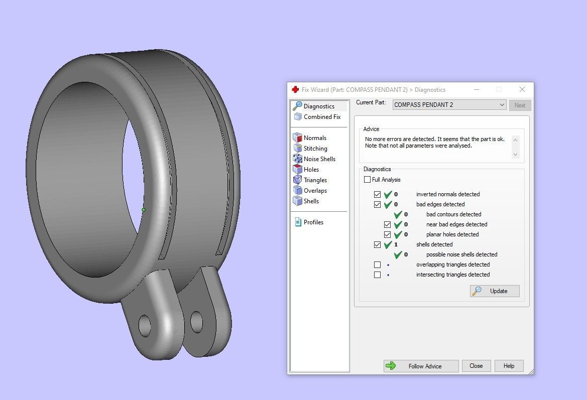 COMPASS PENDANT 3D print model_10