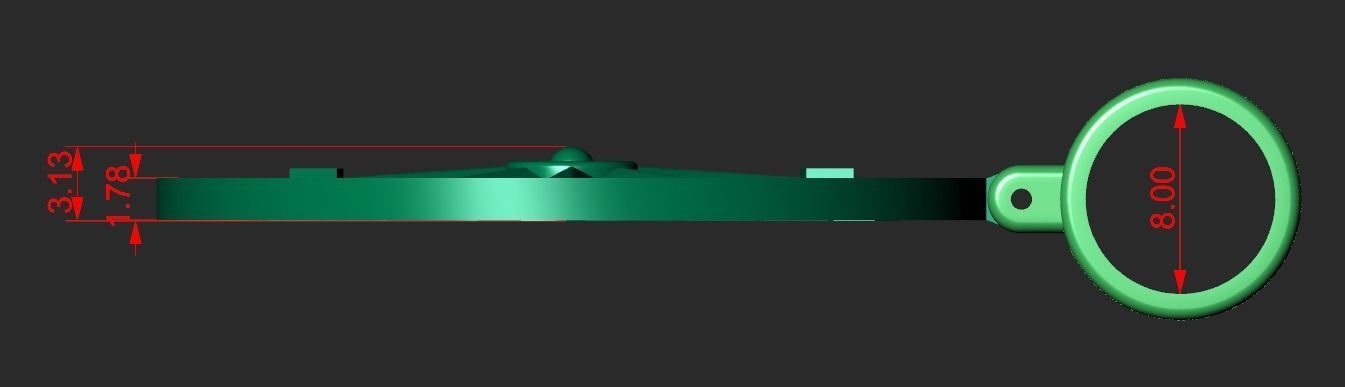 COMPASS PENDANT 3D print model_3