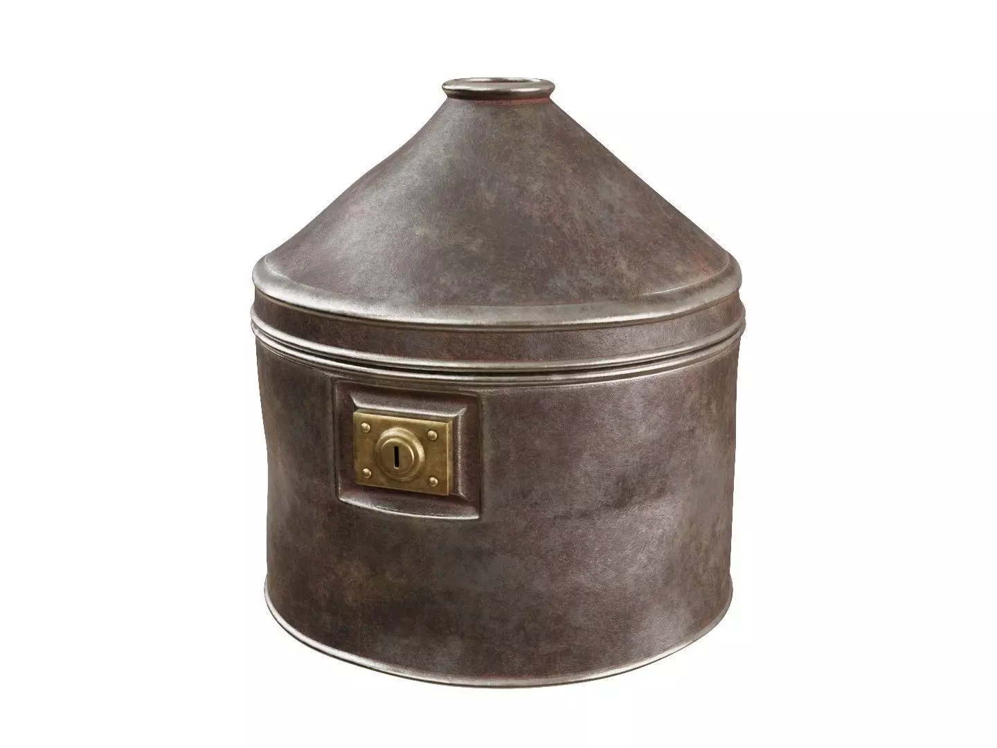 Dented Metal Box Free 3D model