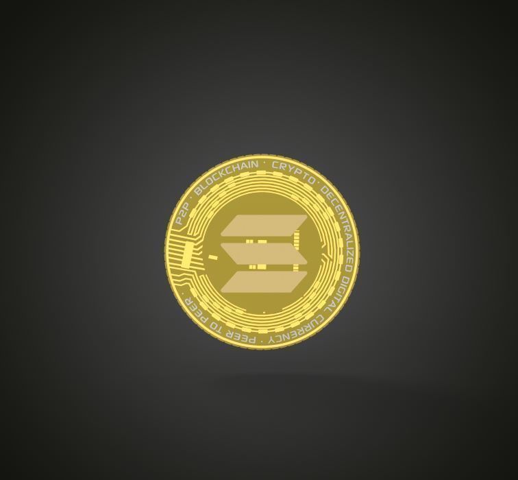 Solana coin crypto 3D print model_1