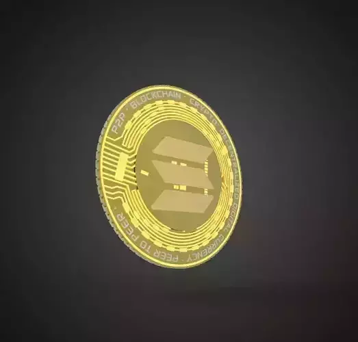 Solana coin crypto 3D print model
