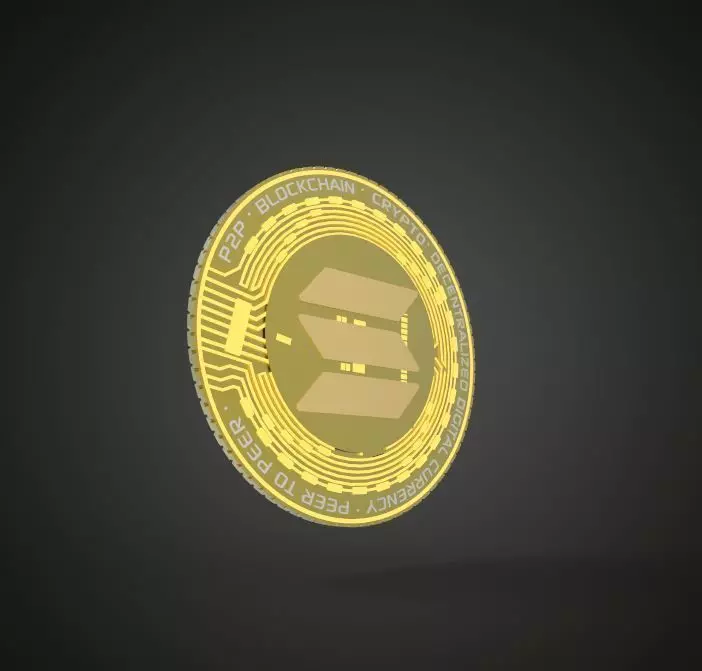 Solana coin crypto 3D print model_0