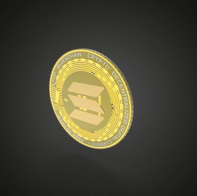 Solana coin crypto 3D print model_2